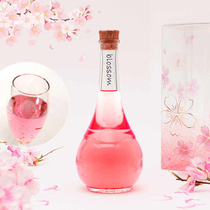 スワロフスキー クリスタル 花瓶 【桜、梅、桃】 染まる